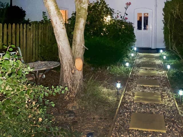Garden path at night | Jenny’s Cottage, Mundesley