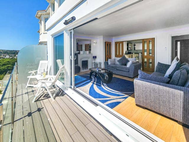 Step on to the balcony for early coffee or evening wine | Riviera Mews, Torquay