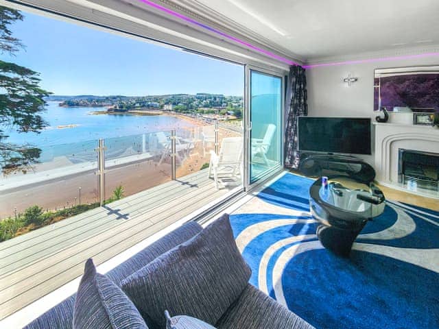 Riviera Mews, from lounge, double doors out to the balcony | Riviera Mews, Torquay