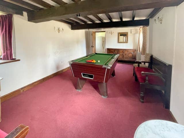Useful recreation room | Duvale Barn - Duvale Cottages, Bampton, near Tiverton