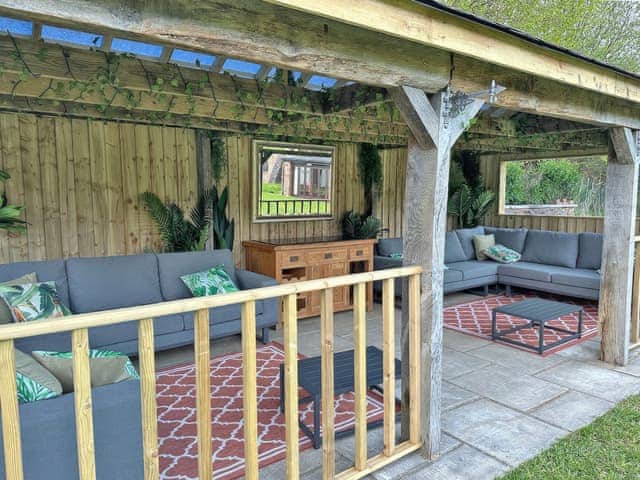 Sitting-out-area | Duvale Barn - Duvale Cottages, Bampton, near Tiverton