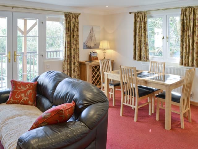 Open aspect design incorporates dining area | River Lodge, Polperro, near Looe