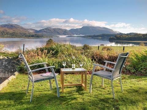 Seating area with magnificent views | Tigh Grianach, North Connel, near Oban