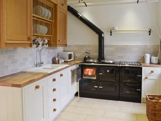 Modern kitchen with range cooker | Cragside Cragend CottagesEast Cottage, near Cragside, Rothbury