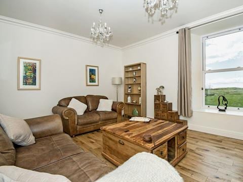 Luxurious living room with woodburner | The Duchy, near Borgue and Kirkcudbright