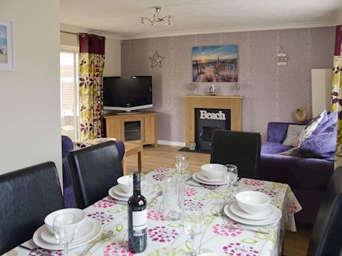 Dining area of stylish living and dining room | Stone&rsquo;s Throw, Bacton