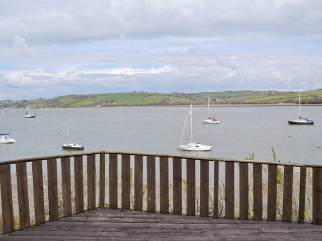 View over lake from terrace | Tamar View, Cargreen Village, near Plymouth