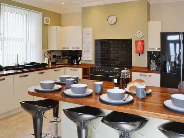 The luxurious kitchen is roomy and well-equipped | Island View, Amble