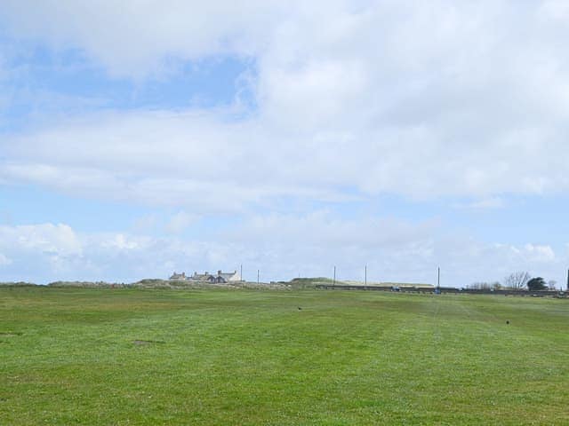 There is a great wide open views from the front of the house | Island View, Amble