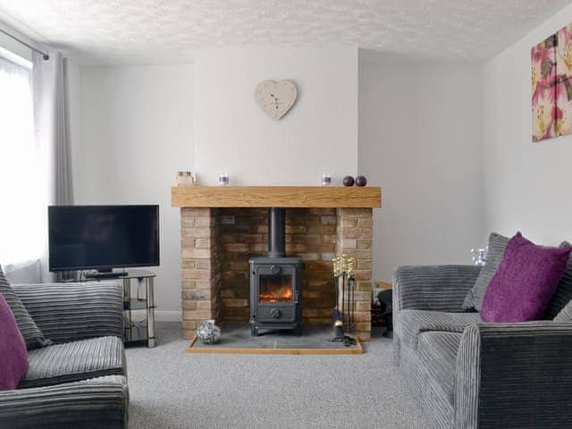Cosy living room with wood burner | Banovallum Cottage, Horncastle