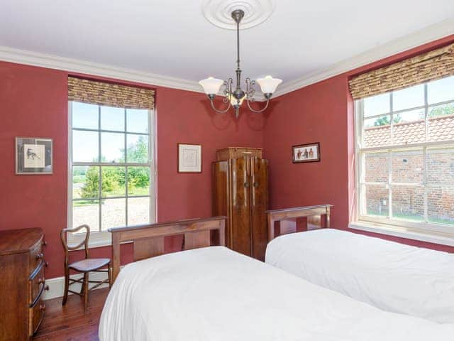 Twin bedroom with character | Tilney Hall, Kings Lynn