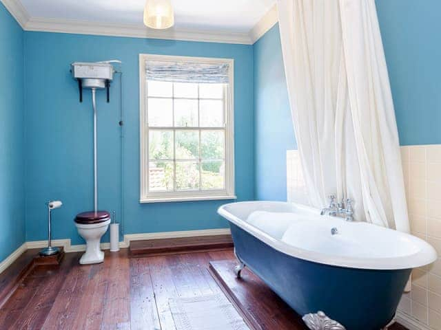 Bathroom with free standing bath | Tilney Hall, Kings Lynn