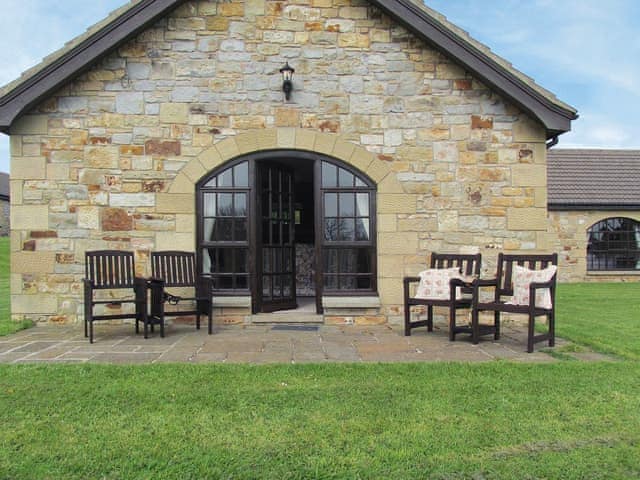 Sitting-out-area | Owl Cottage - High Weldon Cottages, Weldon Bridge, near Rothbury