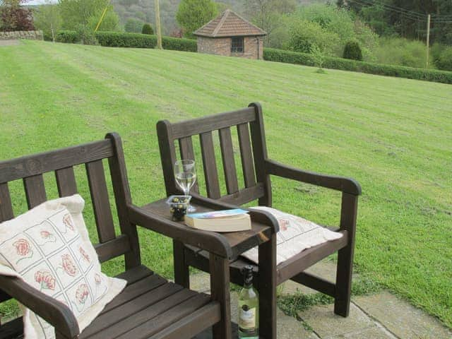 Sitting-out-area | Owl Cottage - High Weldon Cottages, Weldon Bridge, near Rothbury