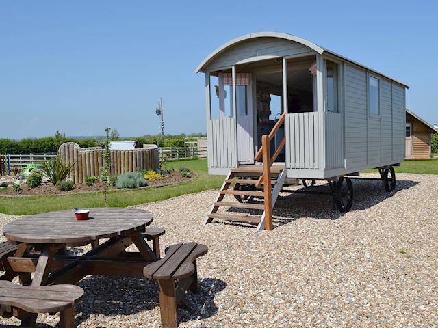 Set amongst open pasture and rolling countryside | The Lincoln Longwool - West Hale Shepherd&rsquo;s Huts, Burton Fleming, near Filey