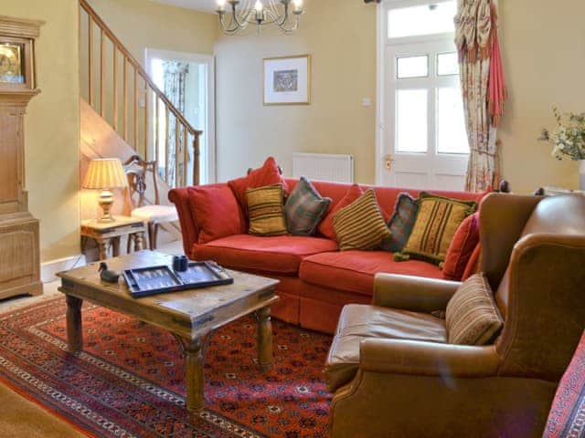 Entrance hall/snug with stairs to upper level | Toad Hall - Libbear Barton, Shebbear, near Bude