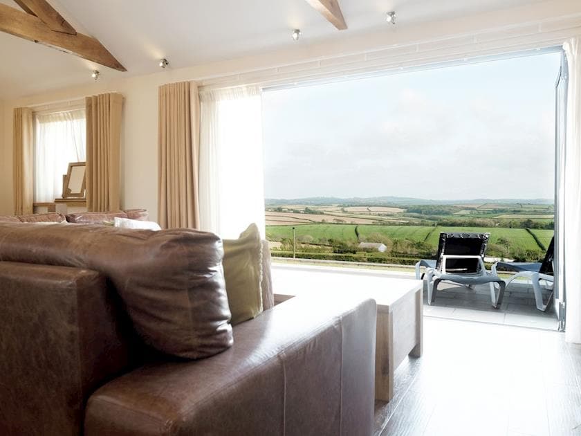 Great view from lounge | Moonshine - Wooldown Holiday Cottages, Marhamchurch, near Bude