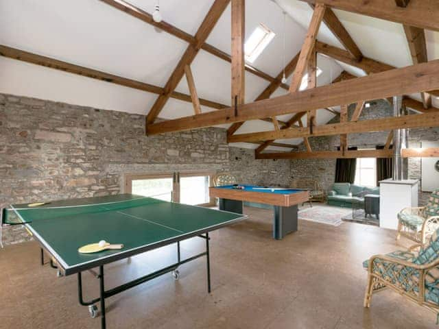 Large recreation/ games room | Cowdber Barn, Burrow, Kirkby Lonsdale