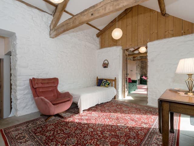 Bedroom adjoining the additional sitting room | Cowdber Barn, Burrow, Kirkby Lonsdale