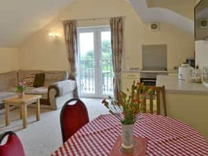 Open-plan living space | Hare Lodge - Copper Penny Apartments, Chipshop, near Tavistock