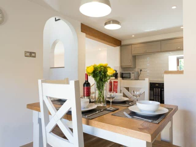 Stylish dining area | Torfield - Lower Elsford Farm, Lustleigh, near Bovey Tracey