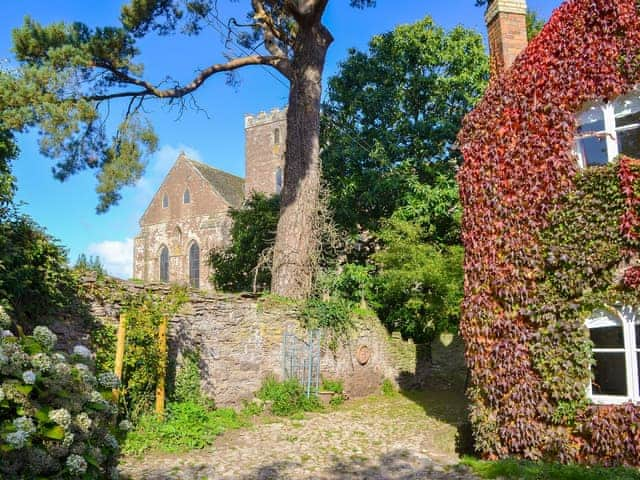 View of the Parish church from the property | Coach House, Abbey Dore, near Ewyas Harold