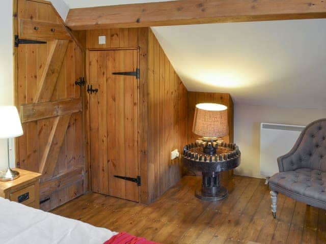 Heritage features throughout the double bedroom | The Old Stable, Barber Booth, near Edale