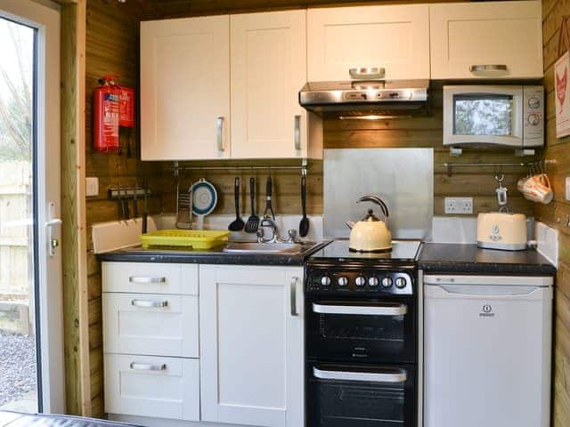 Fully appointed kitchen | Treehouse Cabin - Wallace Lane Farm Cottages, Brocklebank, near Caldbeck and Uldale