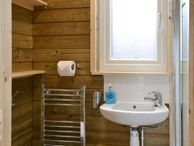 Family shower room | Treehouse Cabin - Wallace Lane Farm Cottages, Brocklebank, near Caldbeck and Uldale