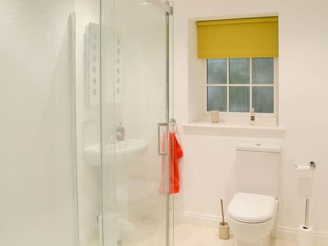 Shower room with full height shower cubicle | The Coach House, White Moss, near Grasmere