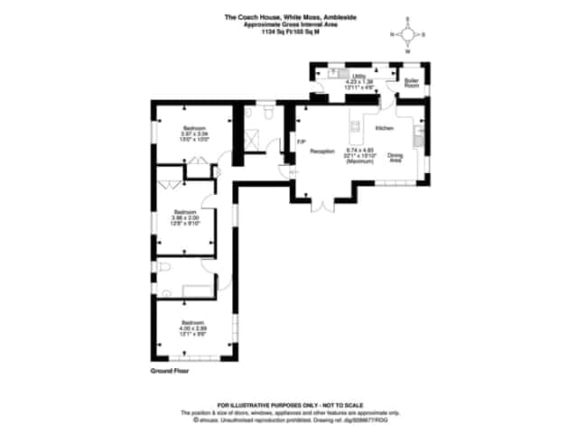 Floor plan of property | The Coach House, White Moss, near Grasmere