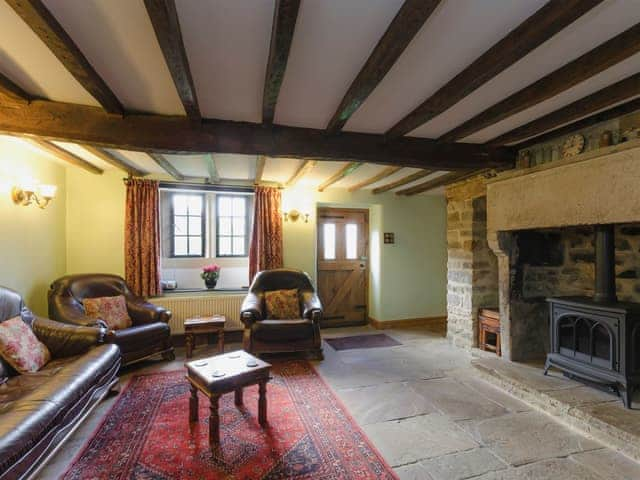 Characterful living room with beamed ceiling | Highbury Cottage - Church Bank Cottages, Hathersage