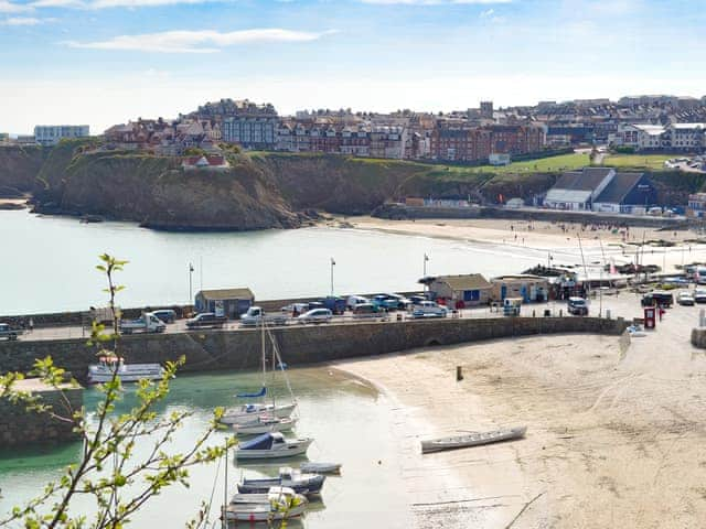 Newquay harbour and the town