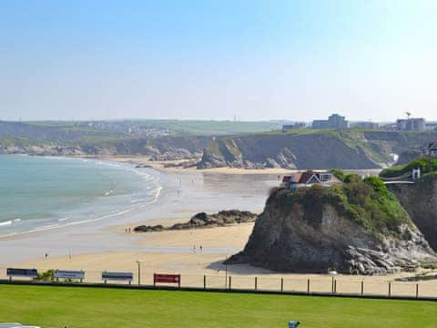 Glorious panoramic views across the bay, beach, town and coastline | Towan View Loft, Newquay