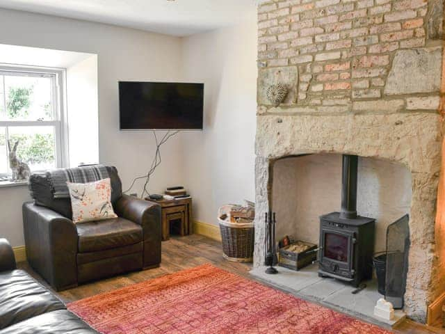 Charming living room with wood burner | Melandra, Belford, near Alnwick