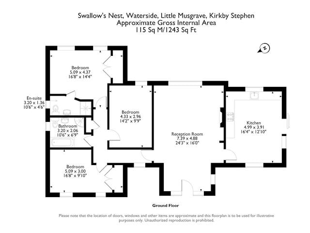 Floor plan of property | Swallow&rsquo;s Nest, Little Musgrave, near Kirkby Stephen