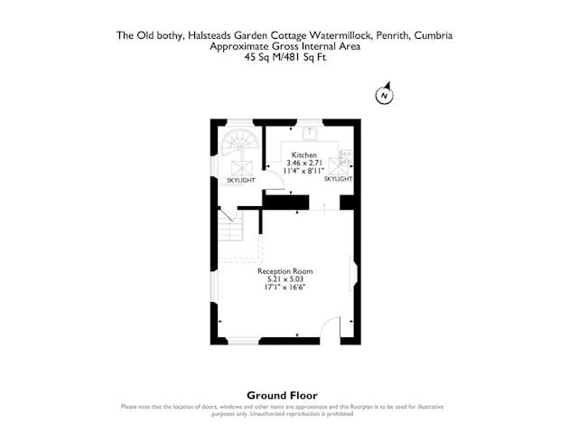 Floor plan of ground floor | The Old Bothy, Watermillock, near Ullswater