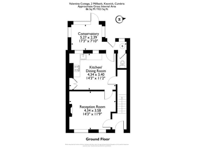 Floor plan | Valentine Cottage, Keswick