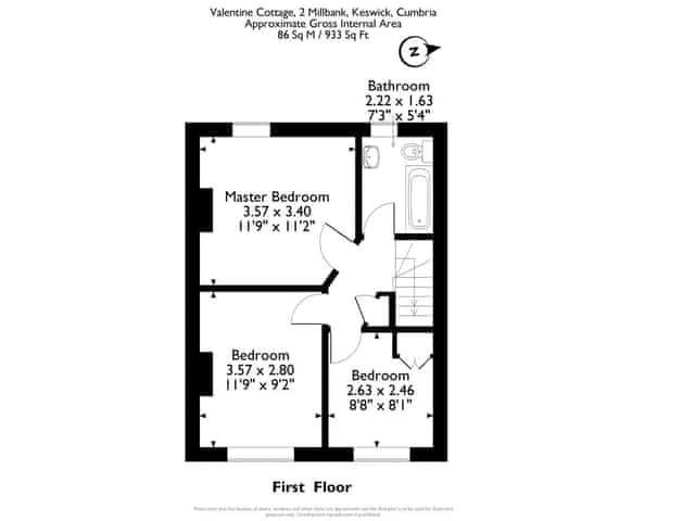 Floor plan | Valentine Cottage, Keswick