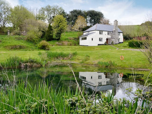 Unfenced pond in the garden | North Huckham, Huckham, near Dulverton