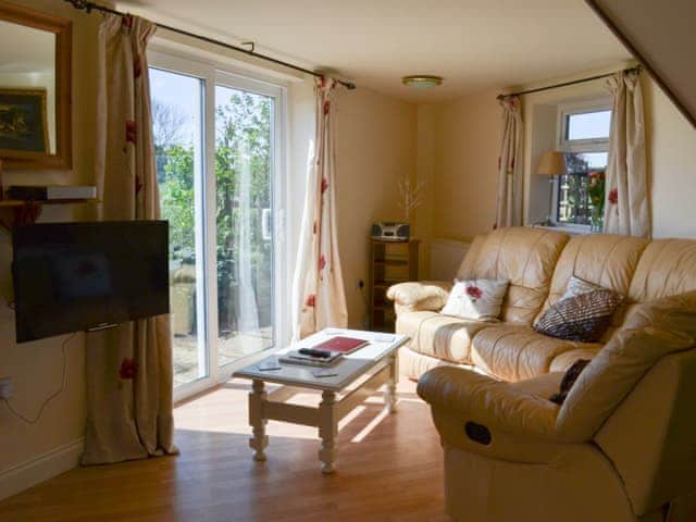 Living room with TV | Dale View Barn, Winceby, near Horncastle