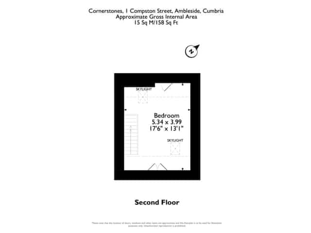 Floor plan of second floor | Cornerstones, Ambleside