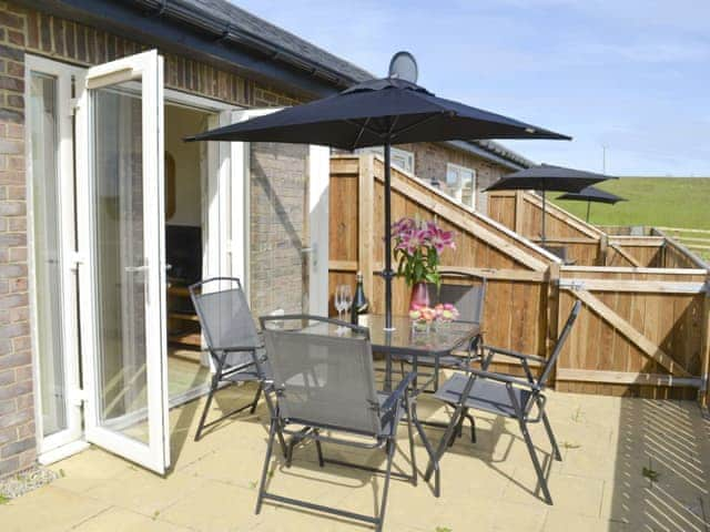 Typical sitting out area on decking | Kestrel Cottage, Hazel Cottage, Bramble Cottage - Durham Country Cottages, Haswell, near Durham