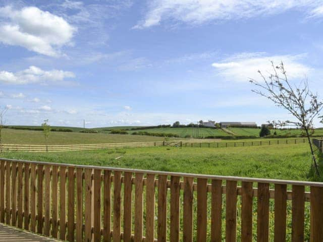 Lovely rural view from decked patio | Bramble Cottage, Kestrel Cottage, Hazel Cottage - Durham Country Cottages, Haswell, near Durham