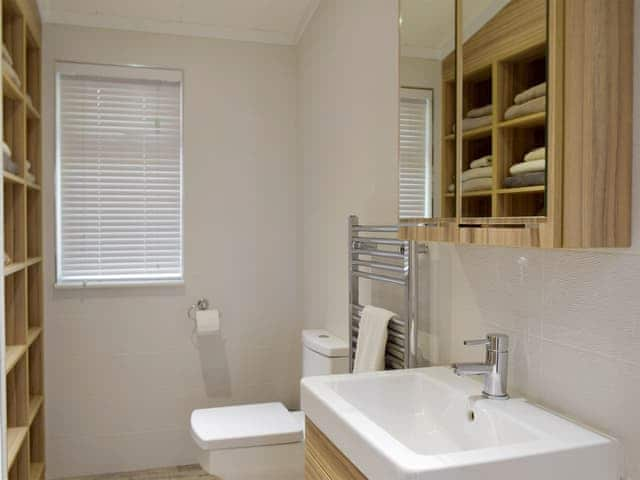 Shower room with heated towel rail | Seacliff, Corton, near Lowestoft