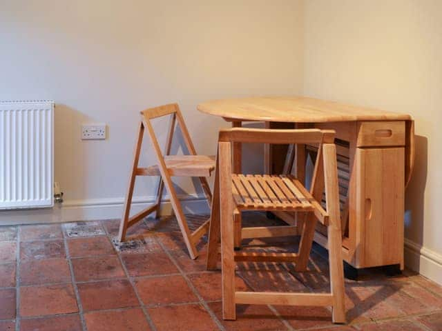 Modest dining area in the open plan living area | Bluebell Cottage - Naturally Norfolk, Docking, near Hunstanton