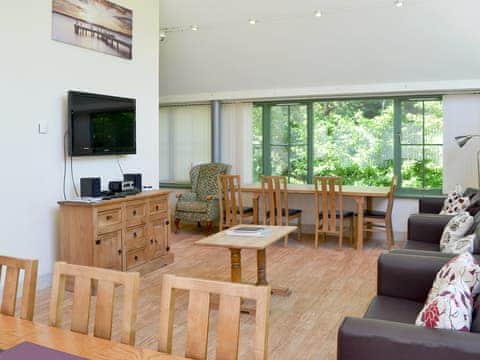 Large, spacious living room/dining room | Wheel Rooms - Spindlestone Mill Apartments, Belford, near Bamburgh