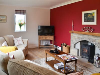 Relaxing lounge with wood burner and 42” Freeview TV | Ashlea, Barnard Castle