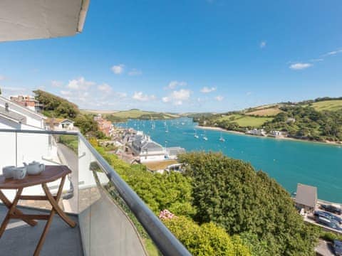 Magnificent views of the estuary and East Portlemouth hills from the balcony | Poundstone Court 8, Salcombe