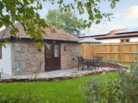 Lovely patio area | Bluebell Cottage, Over Stowey, near Taunton